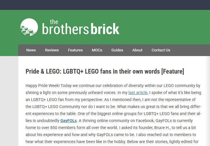 Pride & LEGO: LGBTQ+ LEGO fans in their own words