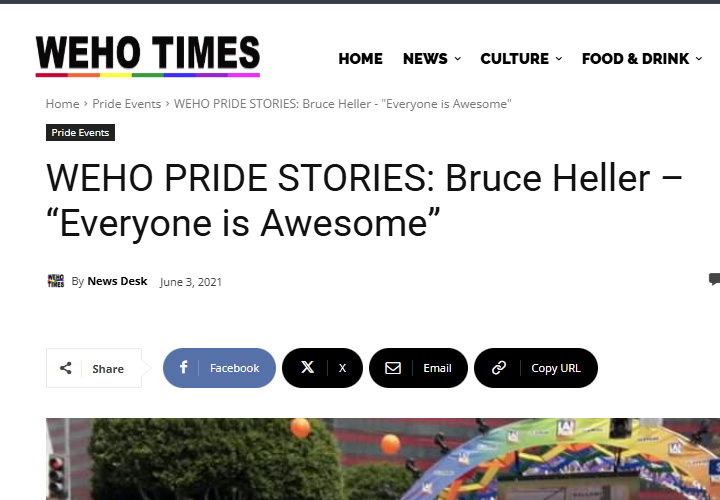 WEHO PRIDE STORIES: Bruce Heller